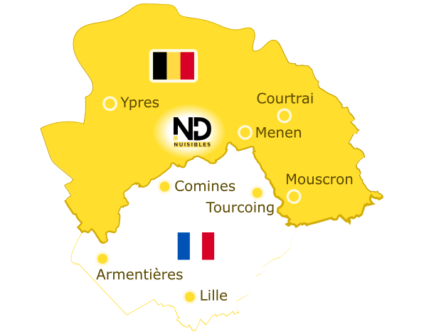 Zone d'intervention : nord de la France et Belgique